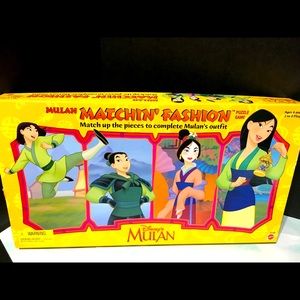 DISNEY MULAN VTG 90s MATCHIN’ FASHION PUZZLE GAME